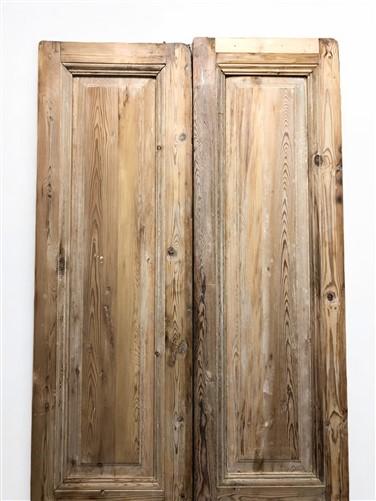 Antique French Double Doors (35.5x93.5) European Doors, Raised Panel Doors A621