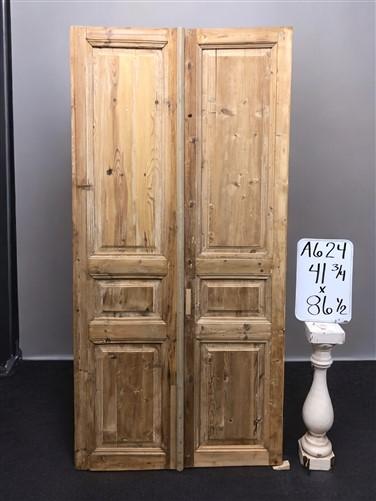 Antique French Double Doors (41.75x86.5) Raised Panel Doors, European Doors A624