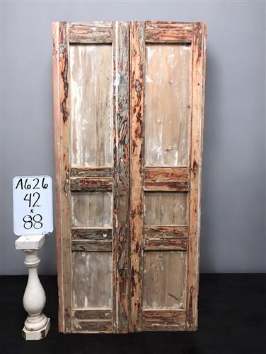 Antique French Double Doors (42x88) Raised Panel Doors, European Doors A626