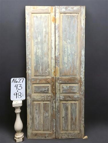 Antique French Double Doors (43x98) Raised Panel Doors, European Doors A627