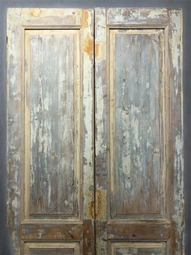 Antique French Double Doors (43x98) Raised Panel Doors, European Doors A627