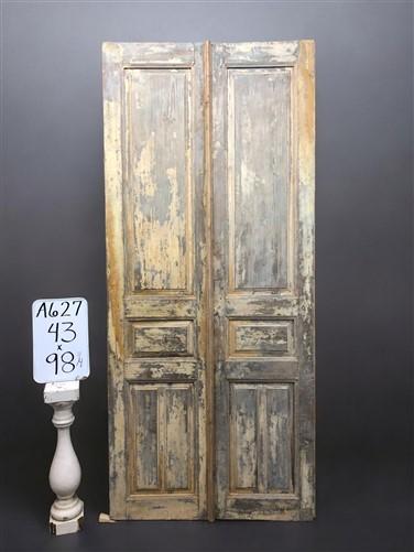 Antique French Double Doors (43x98) Raised Panel Doors, European Doors A627