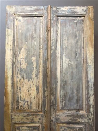 Antique French Double Doors (43x98) Raised Panel Doors, European Doors A627