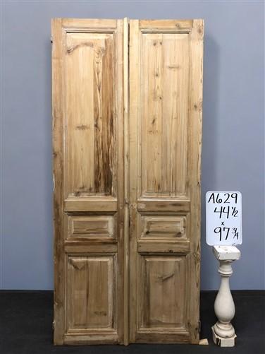 Antique French Double Doors (44.5x97.75) Raised Panel Doors, European Doors A629