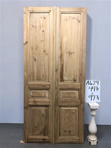 Antique French Double Doors (44.5x97.75) Raised Panel Doors, European Doors A629