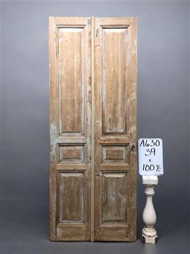 Antique French Double Doors (39x100.5) European Doors, Raised Panel Doors A630