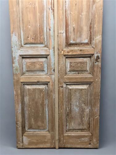 Antique French Double Doors (39x100.5) European Doors, Raised Panel Doors A630