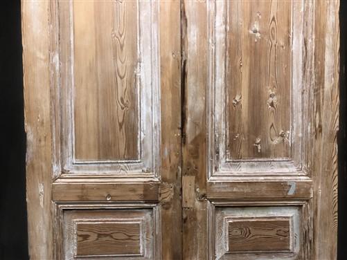 Antique French Double Doors (39x100.5) European Doors, Raised Panel Doors A630