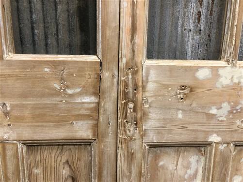 Antique French Double Doors (43x82) 6 Pane Glass European Doors G123