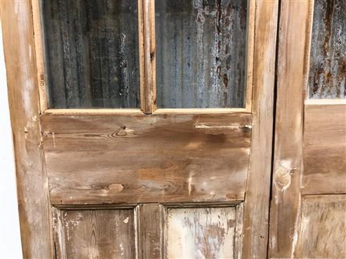 Antique French Double Doors (43.5x86) 6 Pane Glass European Doors G125