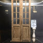 Antique French Double Doors (39.75x94) 8 Pane Glass Doors, European Doors G128