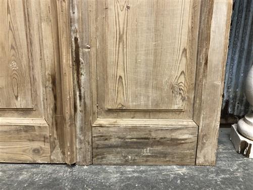 Antique French Double Doors (39.75x94) 8 Pane Glass Doors, European Doors G128