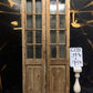 Antique French Double Doors (39.75x94) 8 Pane Glass Doors, European Doors G128