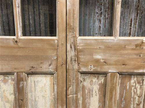 Antique French Double Doors (43.5x 84.5) 6 Pane Glass European Doors G129