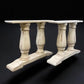 Pair of Wide Dining Table Legs, Solid Wood Table Base, Turned Trestle Table Legs