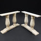 Pair of Wide Dining Table Legs, Solid Wood Table Base, Turned Trestle Table Legs