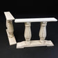 Pair of Wide Dining Table Legs, Solid Wood Table Base, Turned Trestle Table Legs