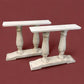 Pair of Narrow Dining Table Legs, Solid Wood Table Base, Turned Trestle Legs