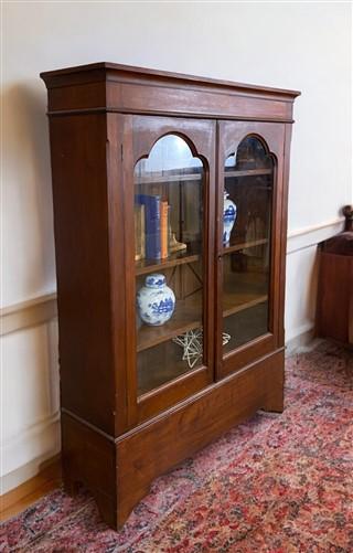 Walnut China Cabinet, Vintage, Bookcase, Display Case, Curio Cabinet Showcase