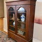 Walnut China Cabinet, Vintage, Bookcase, Display Case, Curio Cabinet Showcase