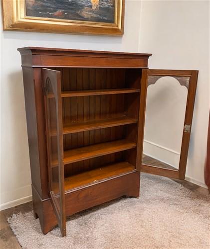 Walnut China Cabinet, Vintage, Bookcase, Display Case, Curio Cabinet Showcase