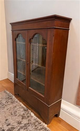 Walnut China Cabinet, Vintage, Bookcase, Display Case, Curio Cabinet Showcase