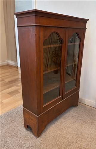 Walnut China Cabinet, Vintage, Bookcase, Display Case, Curio Cabinet Showcase