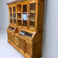 Curved Kitchen Hutch Cabinet, Kitchen Storage, Pine Wood Pantry Cupboard, C