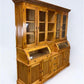 Curved Kitchen Hutch Cabinet, Kitchen Storage, Pine Wood Pantry Cupboard, C