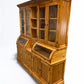 Curved Kitchen Hutch Cabinet, Kitchen Storage, Pine Wood Pantry Cupboard, C