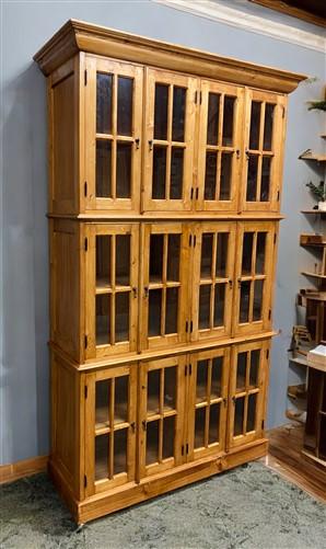 4'10" Triple Stack Cabinet, Pine Kitchen Cabinet, Bookcase, Kitchen Storage, D