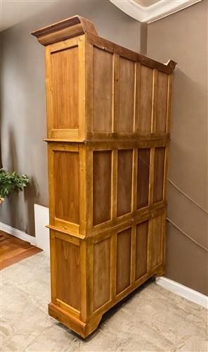 4'10" Triple Stack Cabinet, Pine Kitchen Cabinet, Bookcase, Kitchen Storage, D