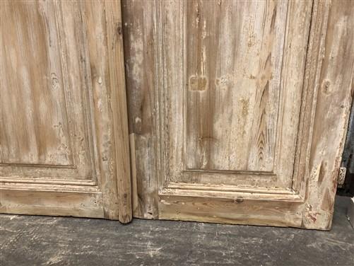 Antique French Double Doors (44x83.5) 6 Pane Glass European Doors G130