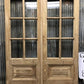 Antique French Double Doors (44x83.5) 6 Pane Glass European Doors G130