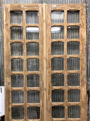 Antique French Double Doors (44x92) 14 Pane Glass European Doors G131