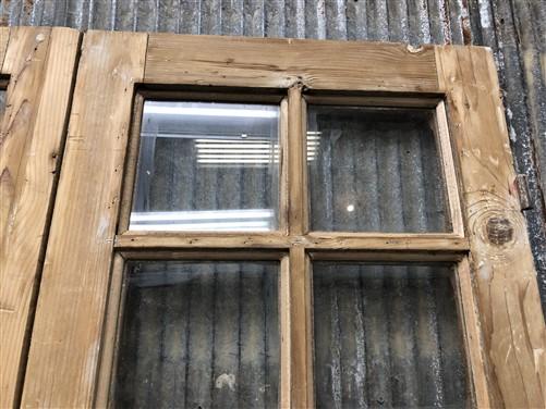 Antique French Double Doors (44x92) 14 Pane Glass European Doors G131