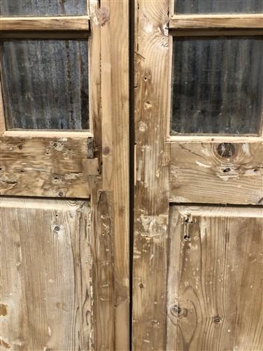 Antique French Double Doors (44x92) 14 Pane Glass European Doors G131