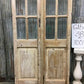 Antique French Double Doors (38x100) 8 Pane Glass Doors, European Doors G150