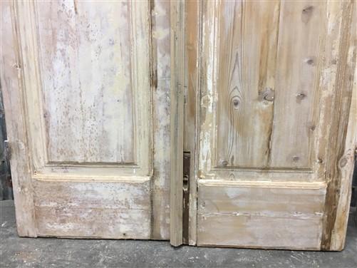 Antique French Double Doors (38x100) 8 Pane Glass Doors, European Doors G150