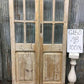 Antique French Double Doors (38x100) 8 Pane Glass Doors, European Doors G150