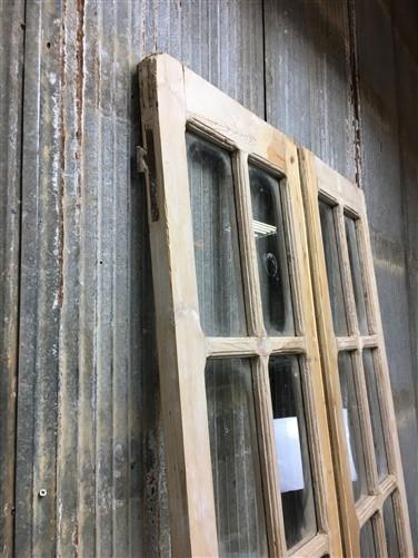 Antique French Double Doors (38x100) 8 Pane Glass Doors, European Doors G150