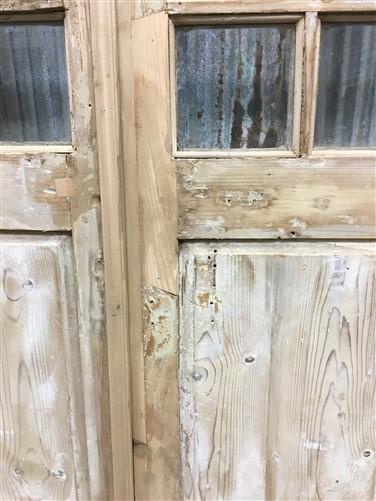 Antique French Double Doors (44.5x91.5) 14 Pane Glass European Doors G156