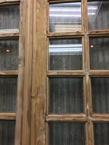 Antique French Double Doors (44.5x91.5) 14 Pane Glass European Doors G156