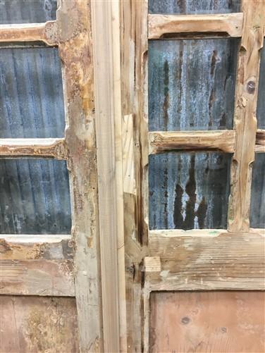 Antique French Double Doors (44.5x91.5) 14 Pane Glass European Doors G156