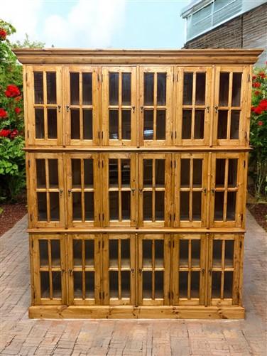 Triple Stack Bookcase, Pine Kitchen Hutch Cabinet, Kitchen Storage, Cupboard, D1