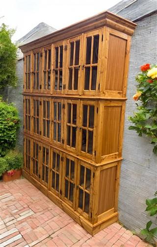 Triple Stack Bookcase, Pine Kitchen Hutch Cabinet, Kitchen Storage, Cupboard, D1