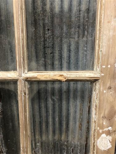 Antique French Double Doors (44x87.5) 12 Pane Glass Doors, European Doors G118