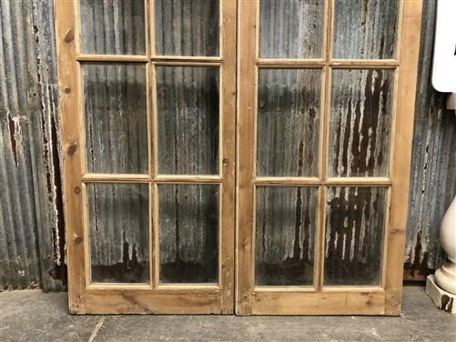 Antique French Double Doors (44x79) 10 Pane Glass Doors, European Doors G120