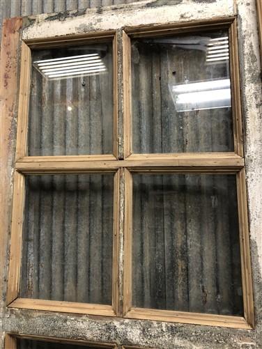 Antique French Double Doors (47.5x81) 12 Pane Glass Doors, European Doors G127