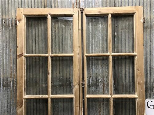 Antique French Double Doors (44x79) 10 Pane Glass Doors, European Doors G138